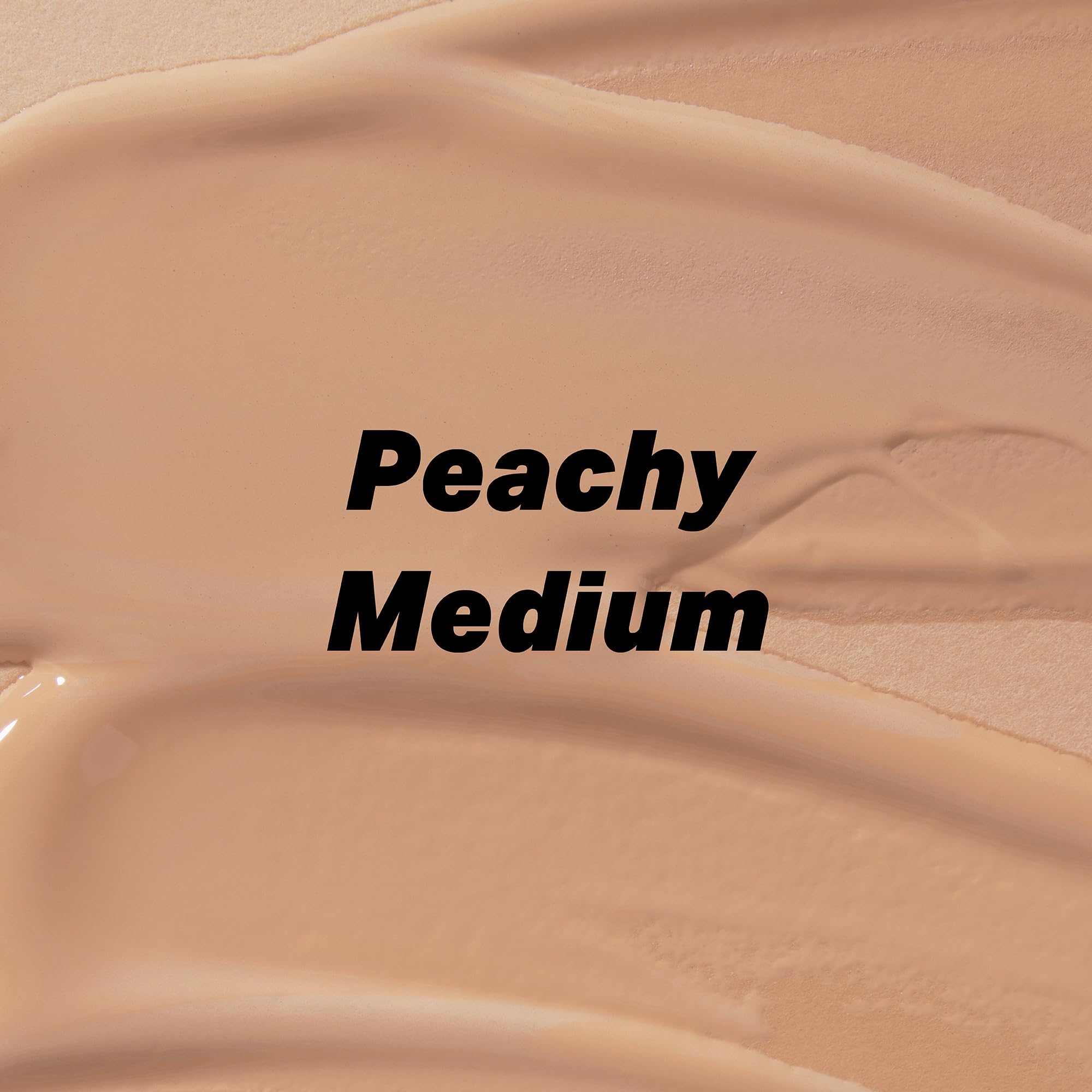 MISS2M Careful 104 Peachy swatch reveals warm medium shade for under-eye and face.