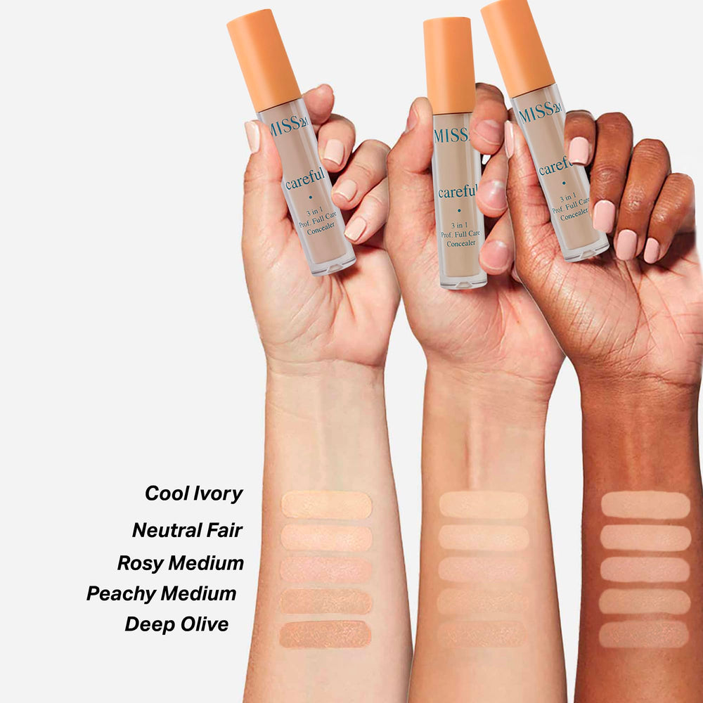 MISS2M Careful coconut-infused concealer nurtures skin for a ready finish.