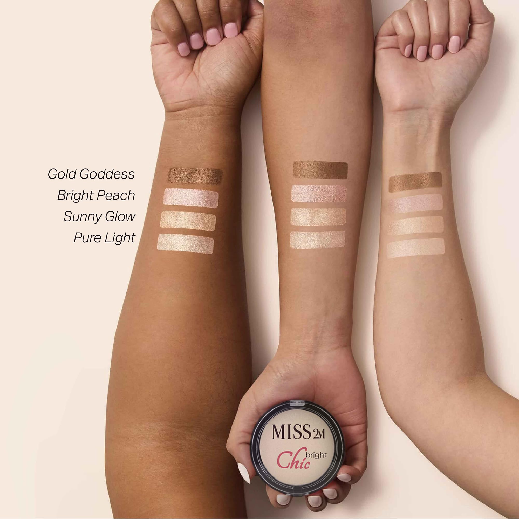 MISS2M Chic Bright brush-ready application for buildable glow.