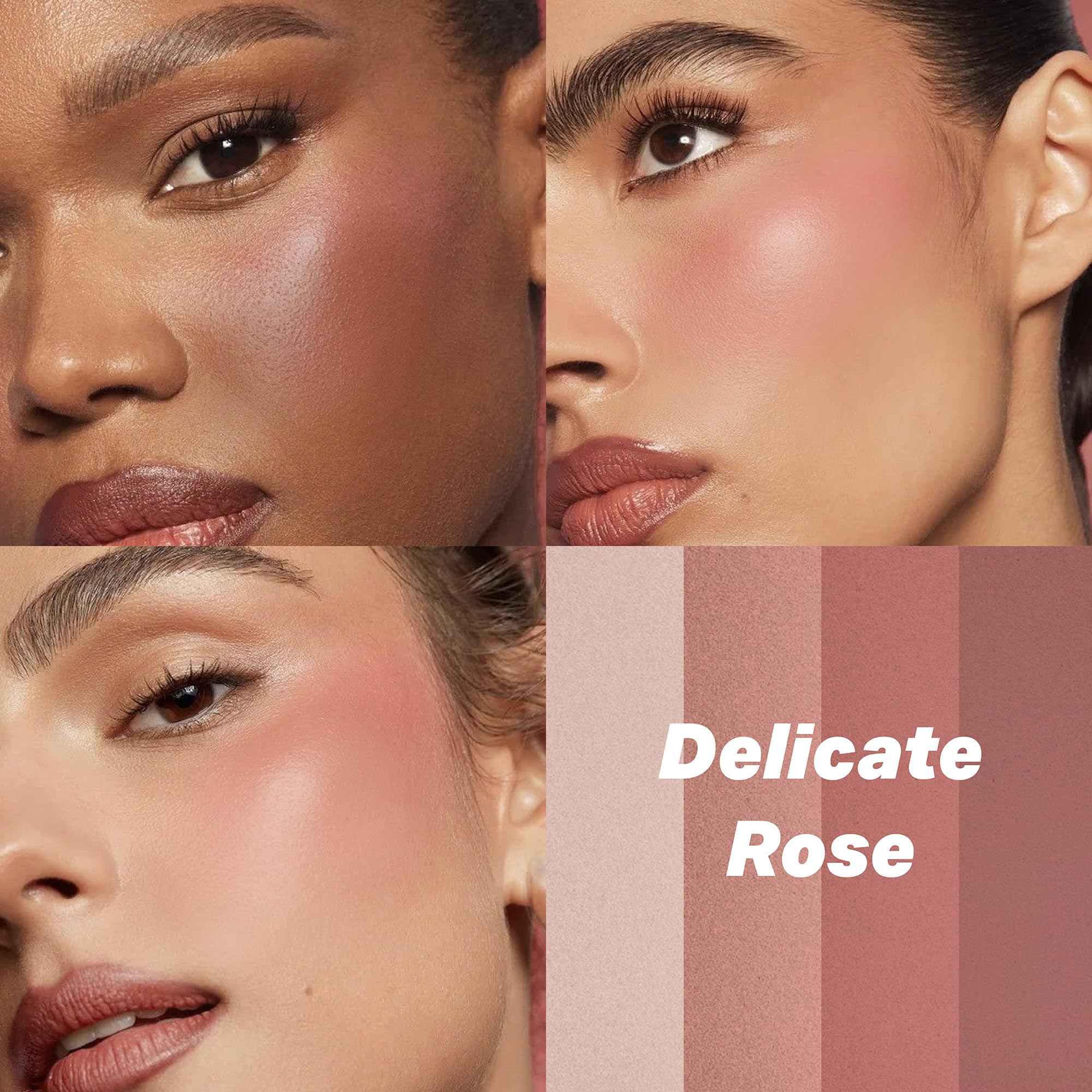 MISS2M Chic Powder Blush Contour Palette in Darling Clementine with shimmering finish for radiant cheeks