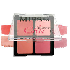 MISS2M Upbeat Berry palette front view with four blush tones for versatile looks.