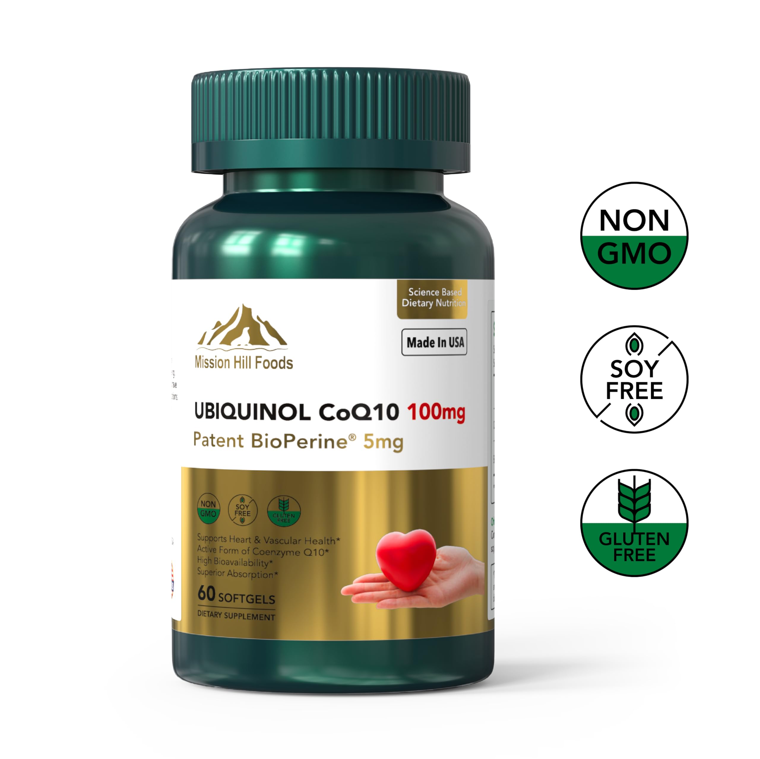 Bottle label showing 60 softgels and product information