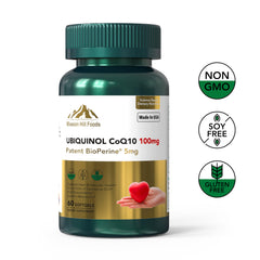 Bottle label showing 60 softgels and product information