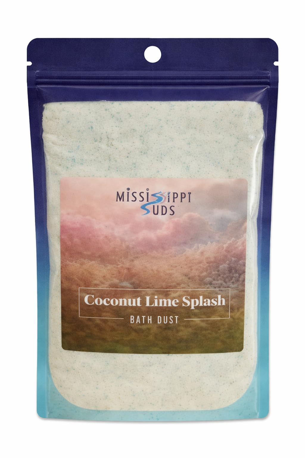 Mississippi Suds bath bomb dust with ginger fizz for a relaxing soak