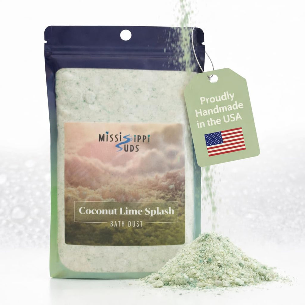 Mississippi Suds mica shimmer bath adds a subtle spa glow