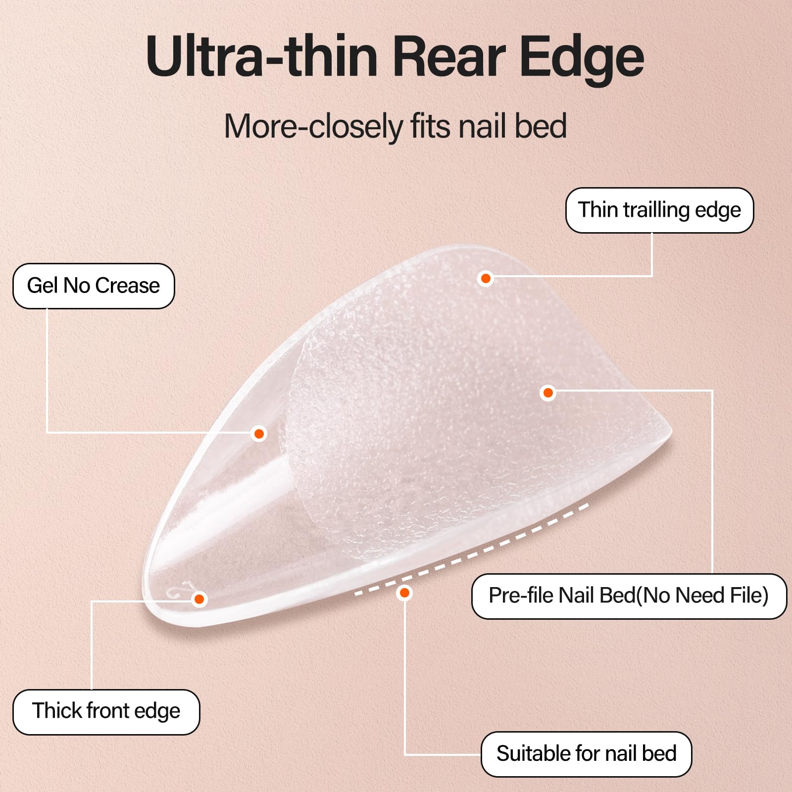 Misssix twelve sizes nail tips ensuring a perfect, natural fit