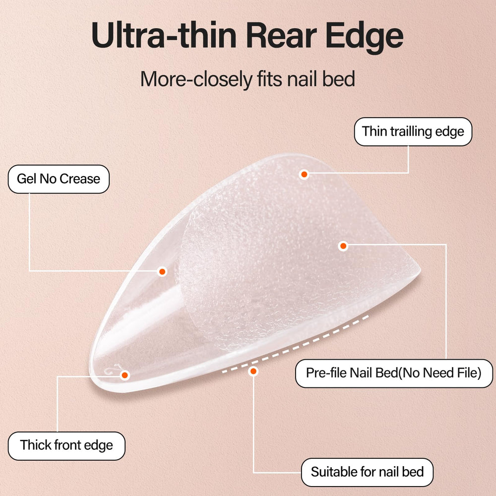 Misssix twelve sizes nail tips ensuring a perfect, natural fit