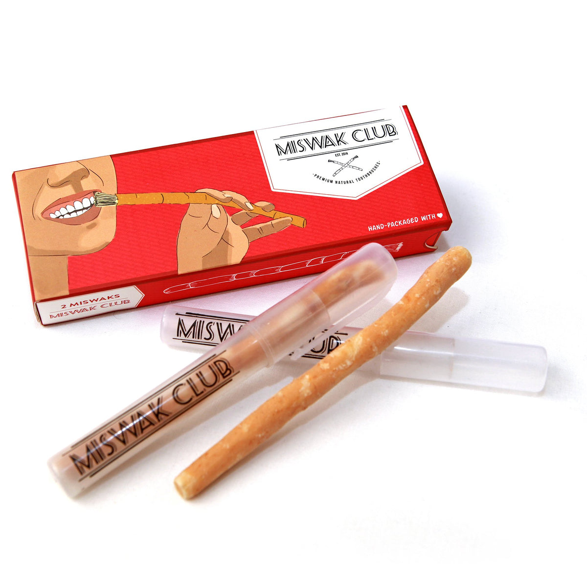 Miswak Club Natural Teeth Whitening Kit package and components