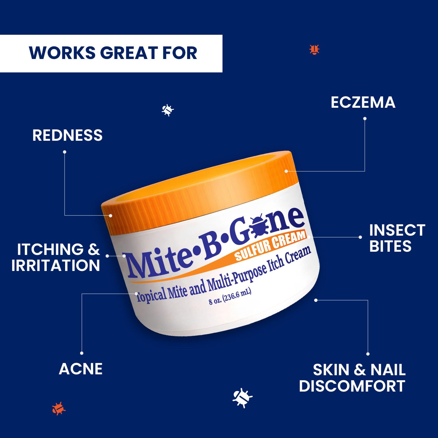 Mite-B-Gone bite relief application demonstrates soothing relief for bites