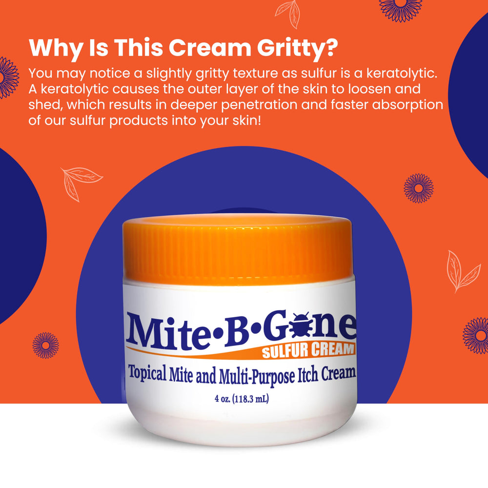 Mite-B-Gone sunflower oil component highlights skin-nourishing moisture.