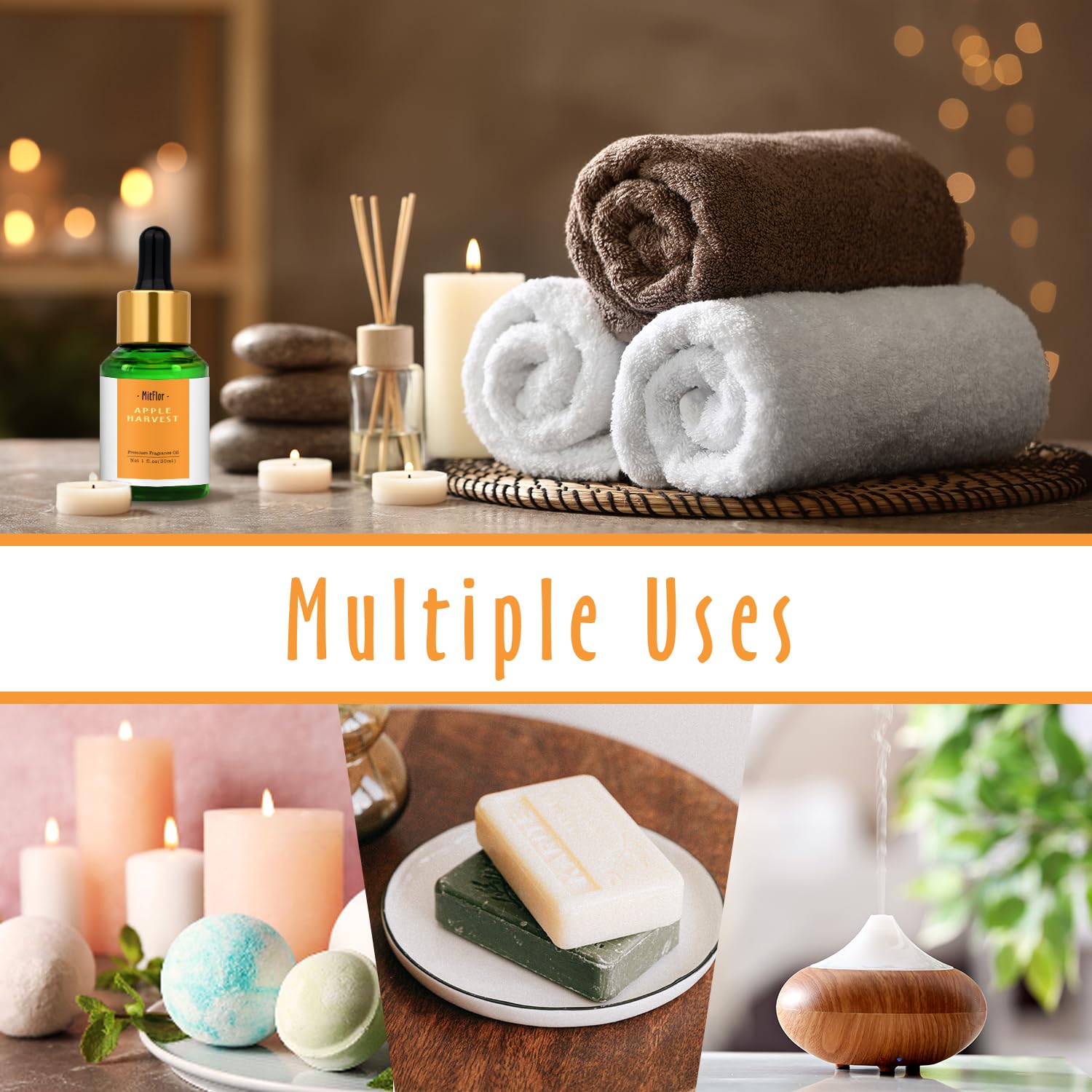 MitFlor oil being added to a diffuser illustrating easy room fragrance