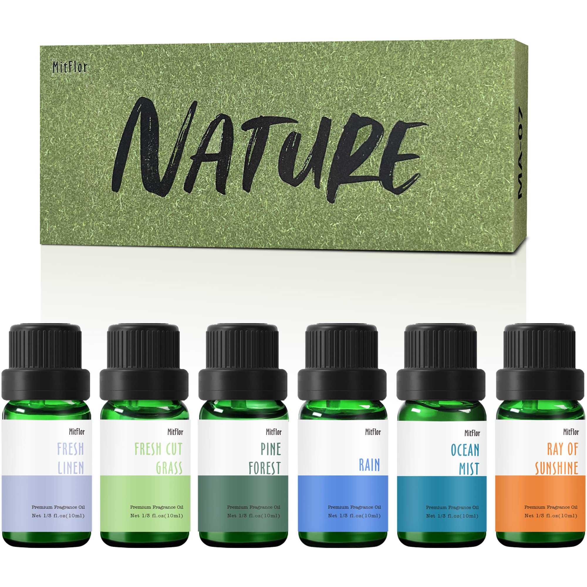 MitFlor Nature Set gift box with 6x10ml fragrance oils