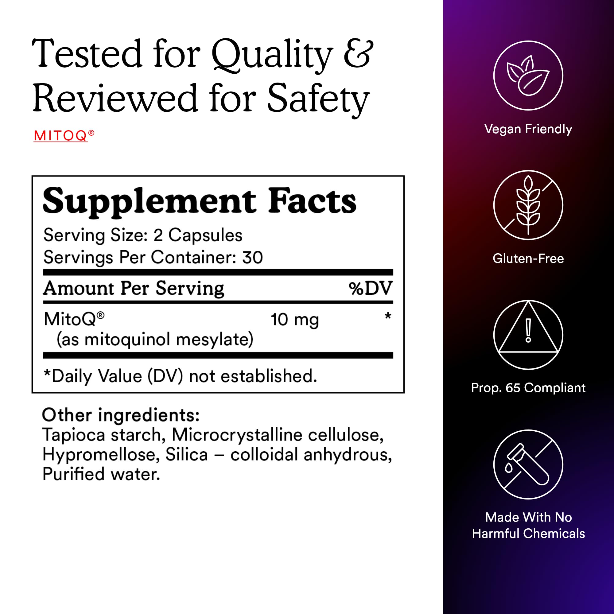 Clinical study icons showing antioxidant support and reduced oxidative stress