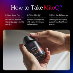 MitoQ Pure being added to daily routine for potential vitality and metabolic support.