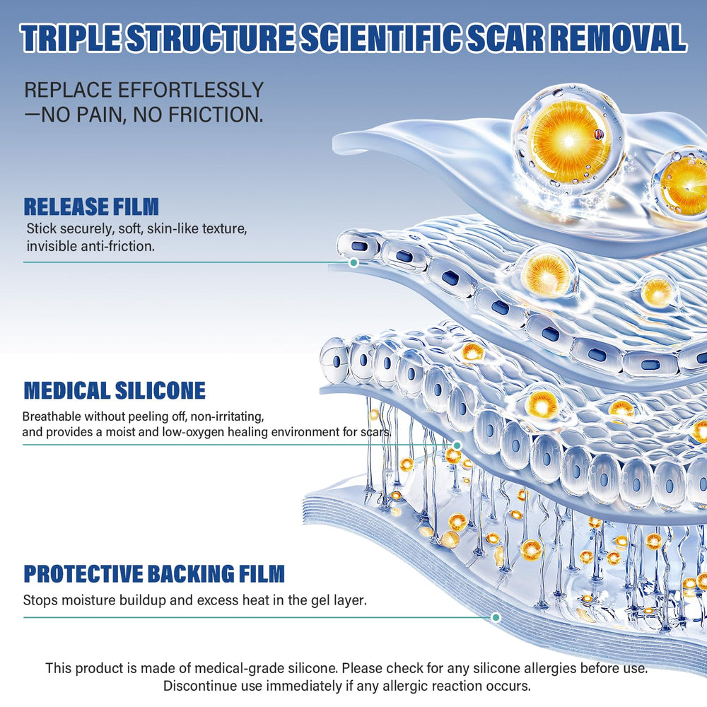 Mitreal silicone scar tape ultra-thin design for near-invisible protection