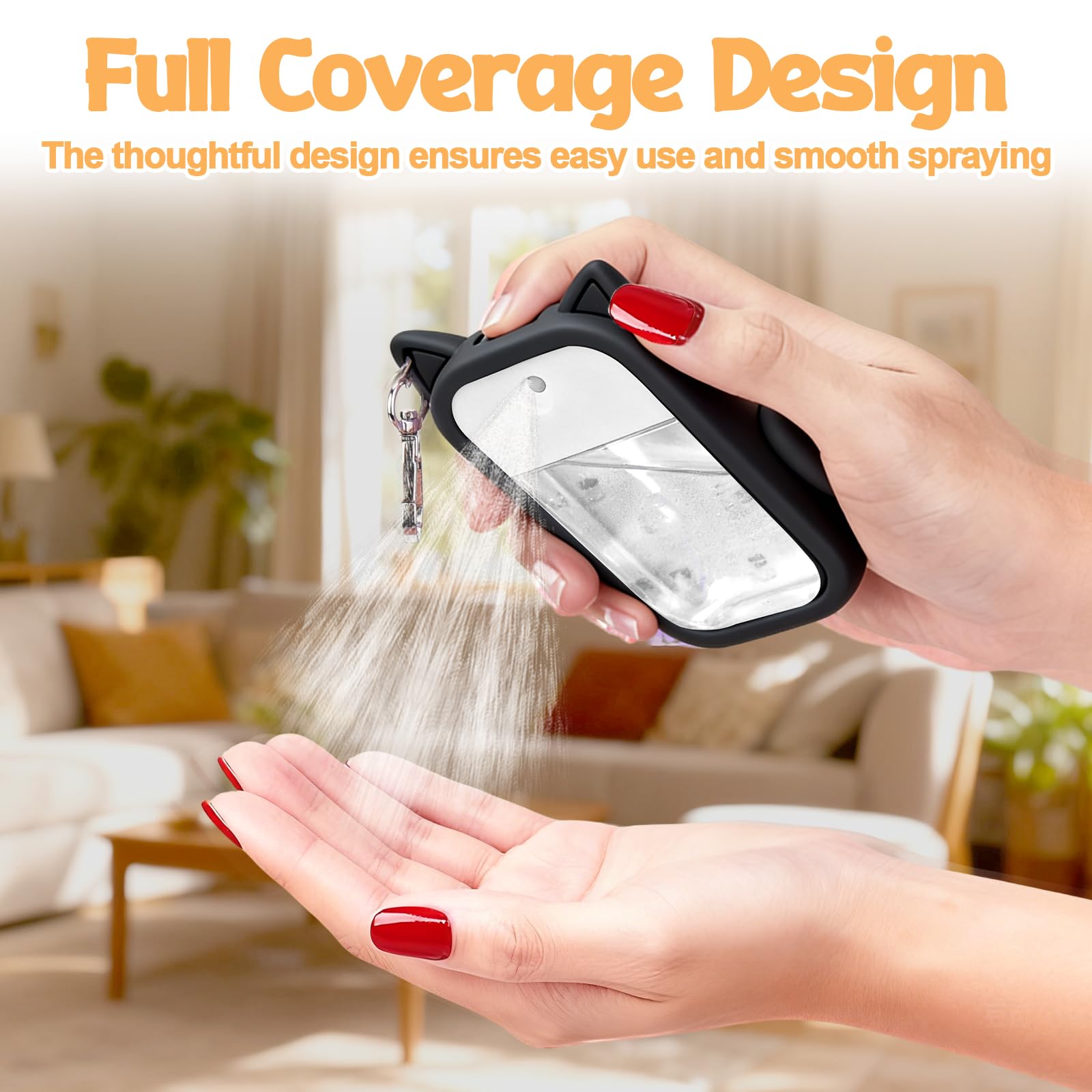 Mity Rain metal keychain clip keeps sanitizer within reach on the go