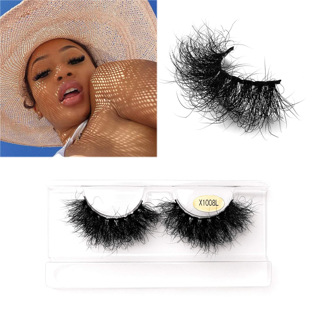 Miuhair Beauty Fluffy Mink Lashes demonstrate dramatic volume for a statement look.