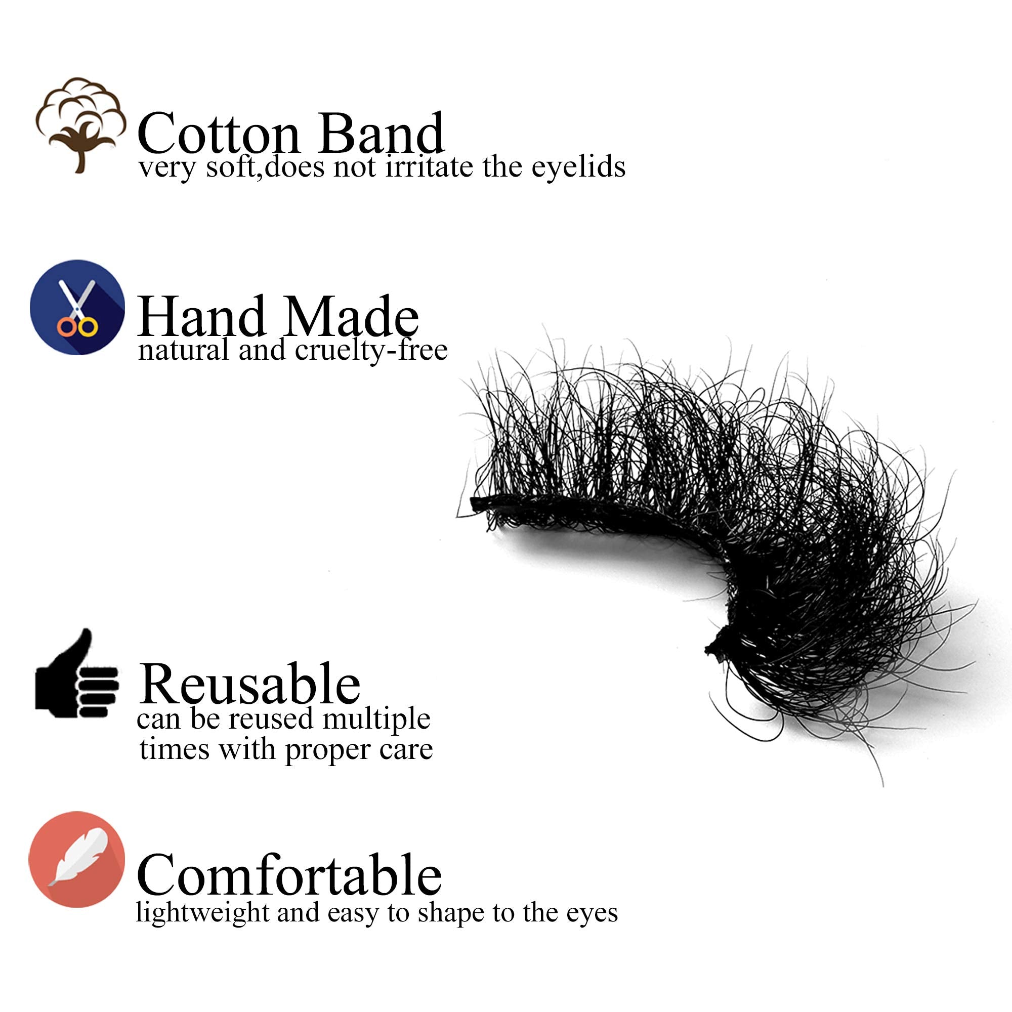 Miuhair Beauty Fluffy Mink Lashes soft-band detail highlighting flexible, comfortable fit.