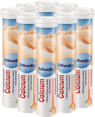 Mivolis Calcium effervescent tablets orange flavor bottle