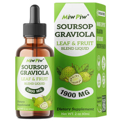 Miw Piw Soursop Graviola Liquid Drops bottle – 1900mg, 2oz