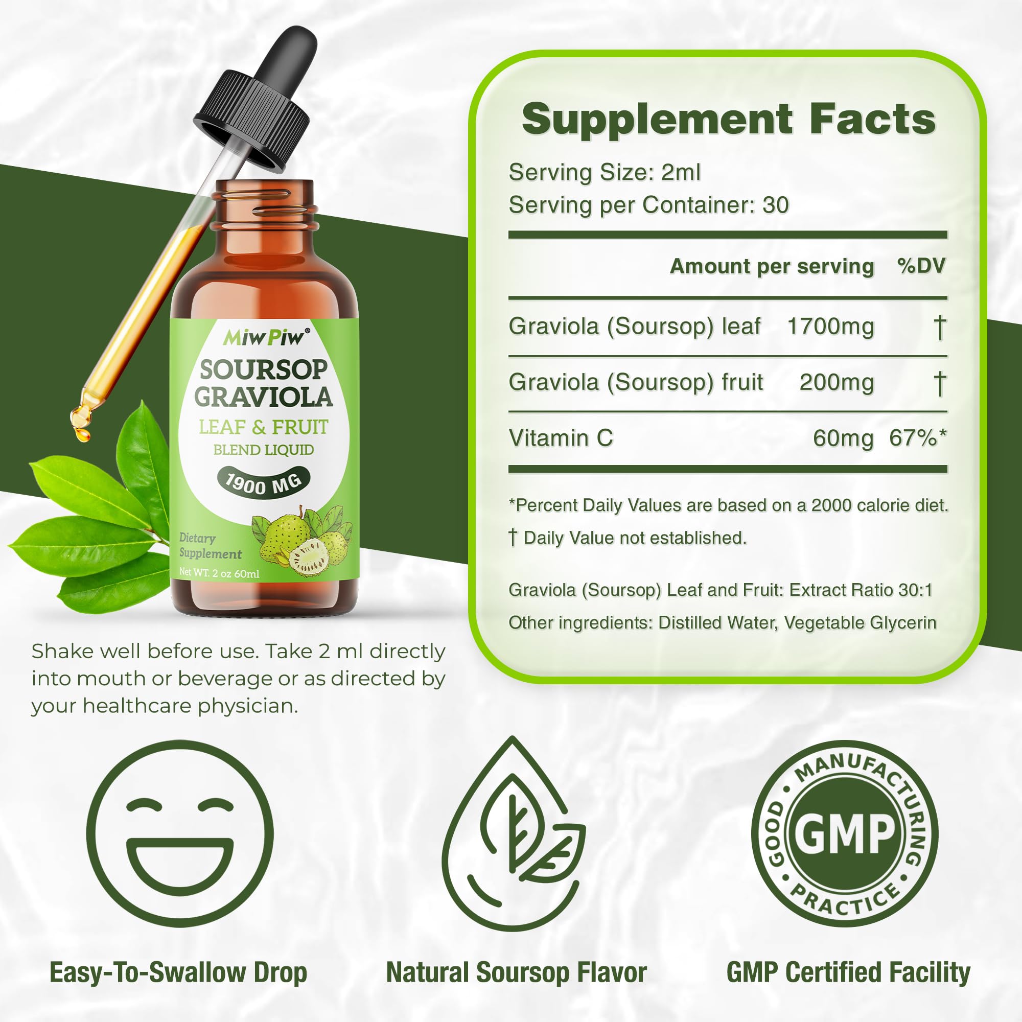 Packaging box for MiW Piw Soursop Liquid Drops