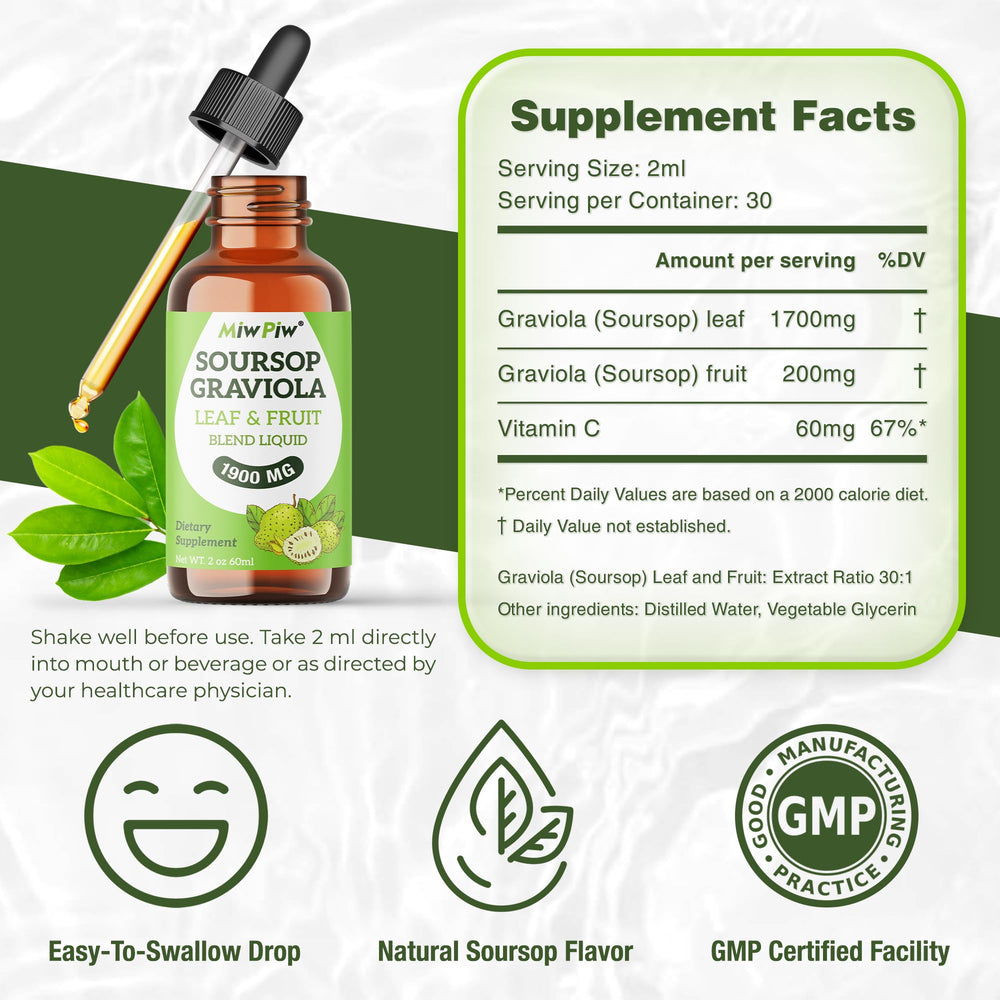 Packaging box for MiW Piw Soursop Liquid Drops
