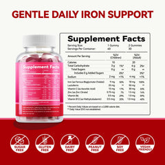 Serving suggestion with mixed berry iron gummies