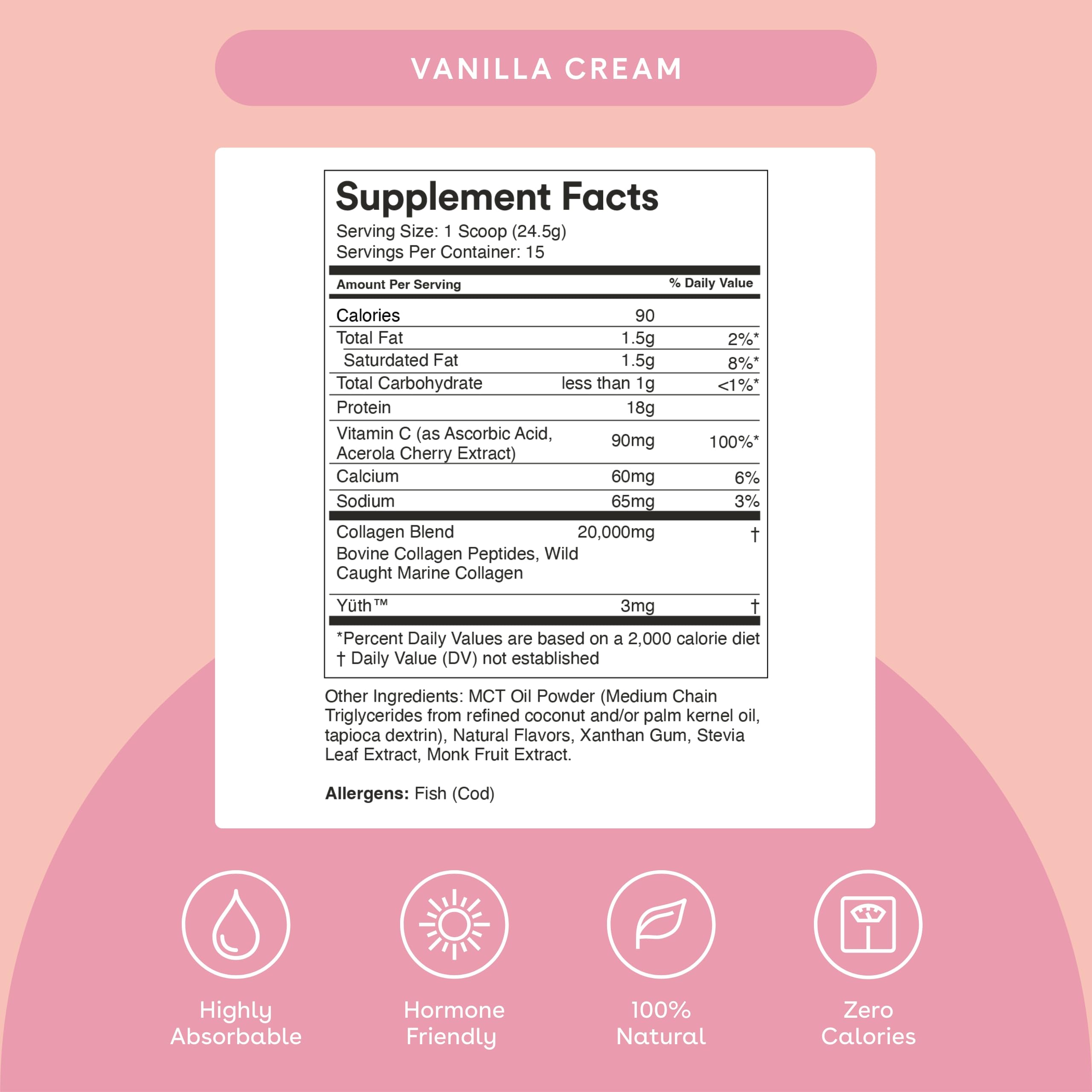 Shaker pouring Mixhers Collagen Powder Vanilla Cream