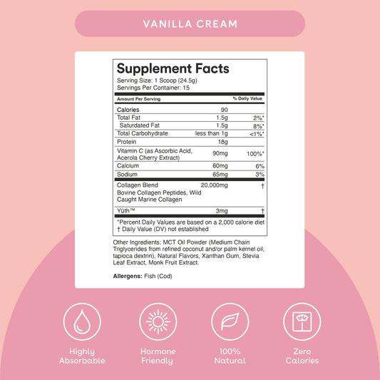 Shaker pouring Mixhers Collagen Powder Vanilla Cream