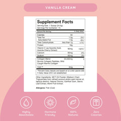 Shaker pouring Mixhers Collagen Powder Vanilla Cream