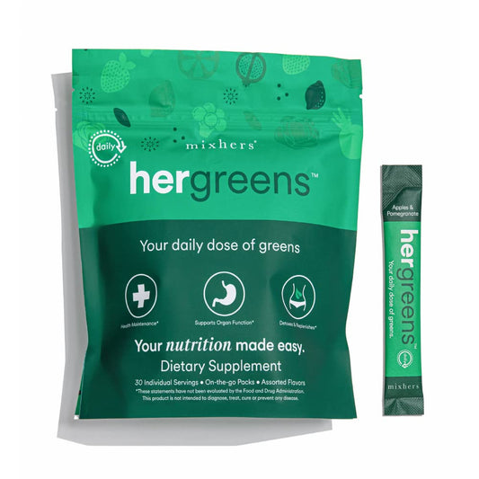 Ingredients from whole foods for MIXHERS Hergreens Greens & Veggie Powder