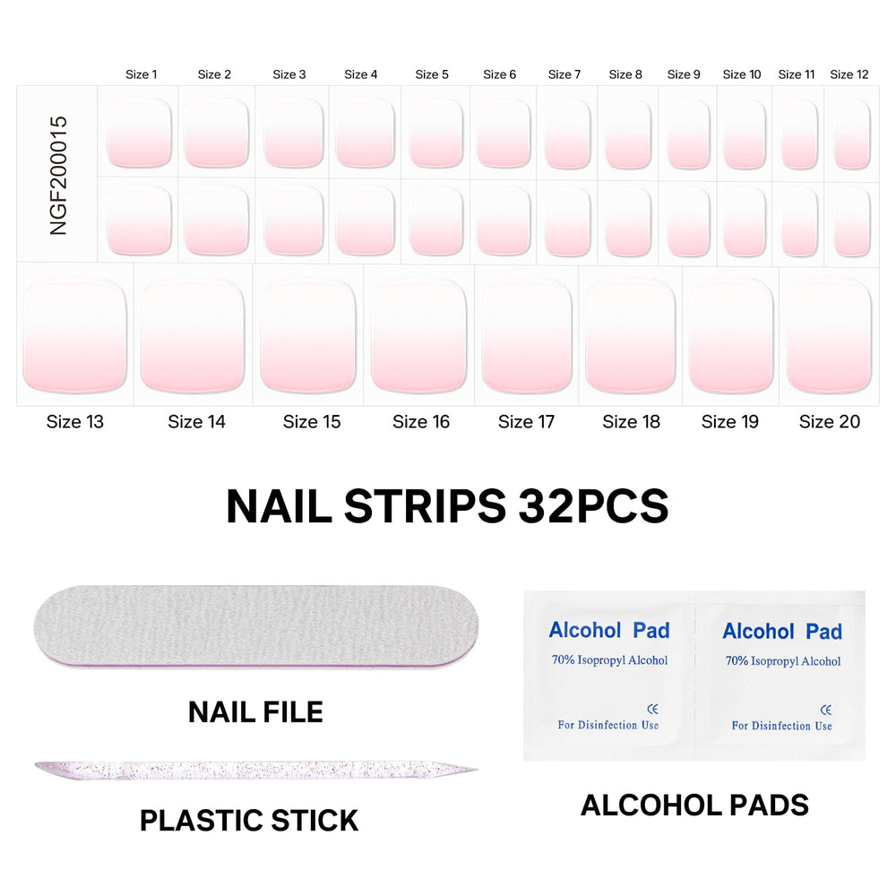 MIZHSE 32 strips in 16 sizes ensures precise toe coverage.