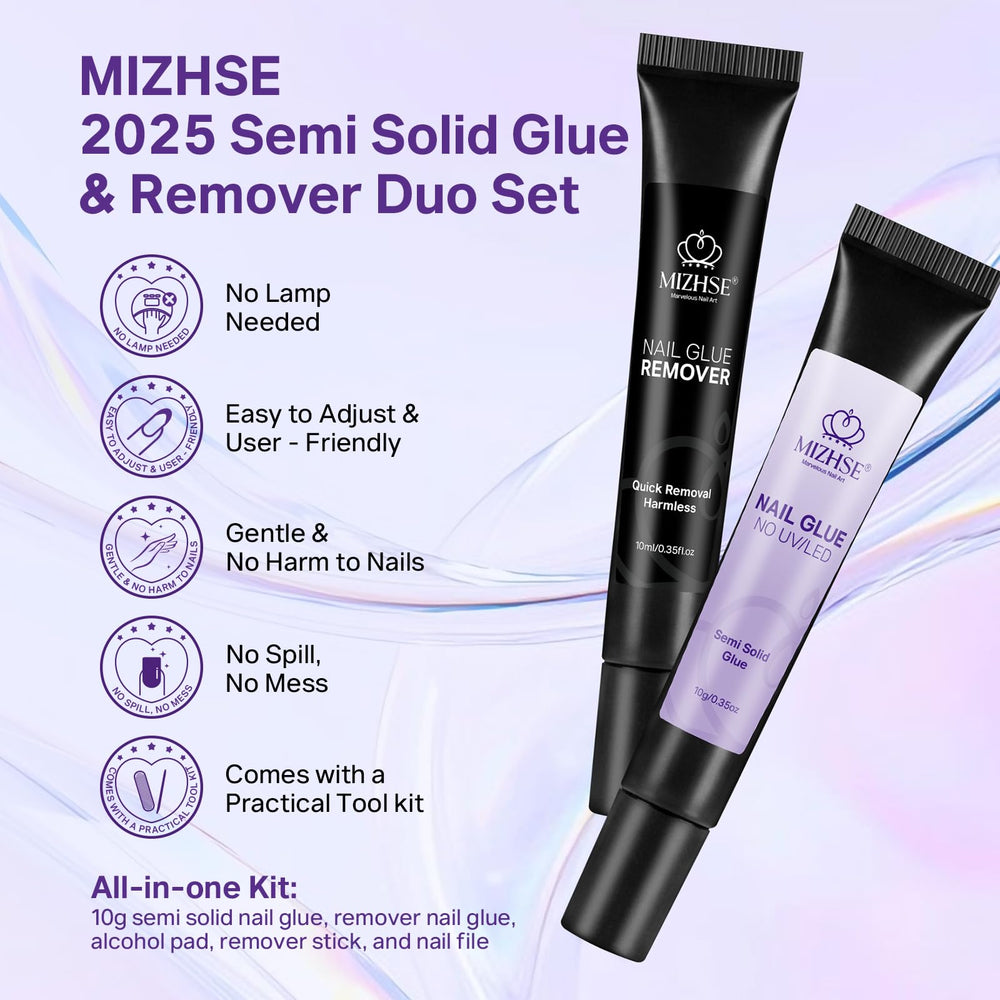 MIZHSE gentle remover 10ml bottle enables safe nail takedown