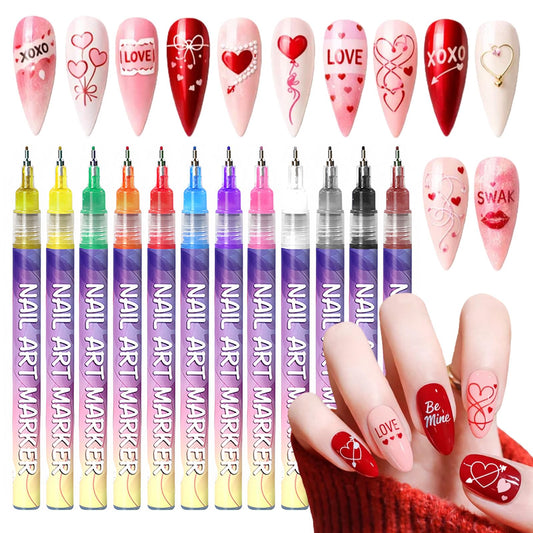 MKNZOME nail art pen tilt-tip for precise detailing on nails.