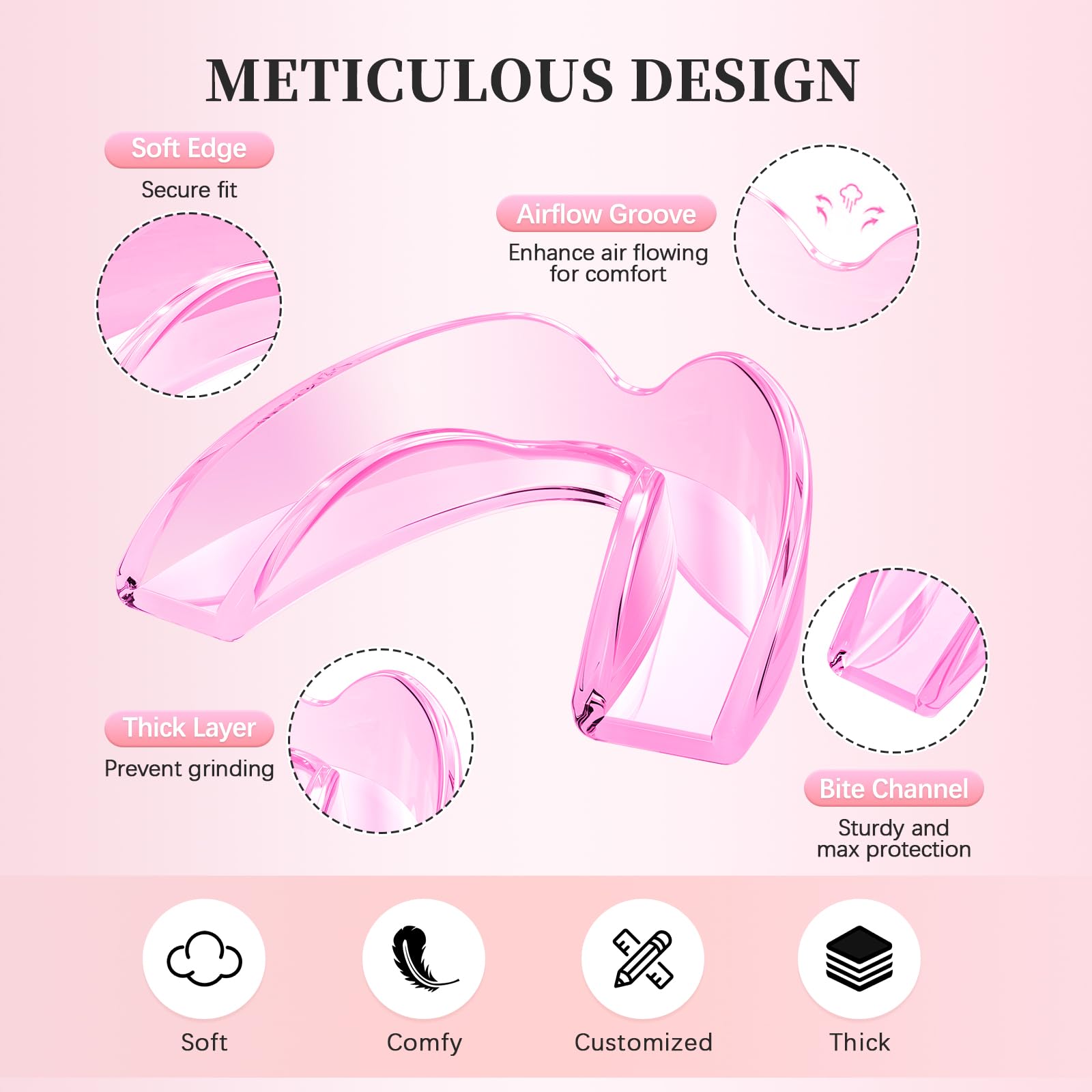 Mouth guard being trimmed to fit a user
