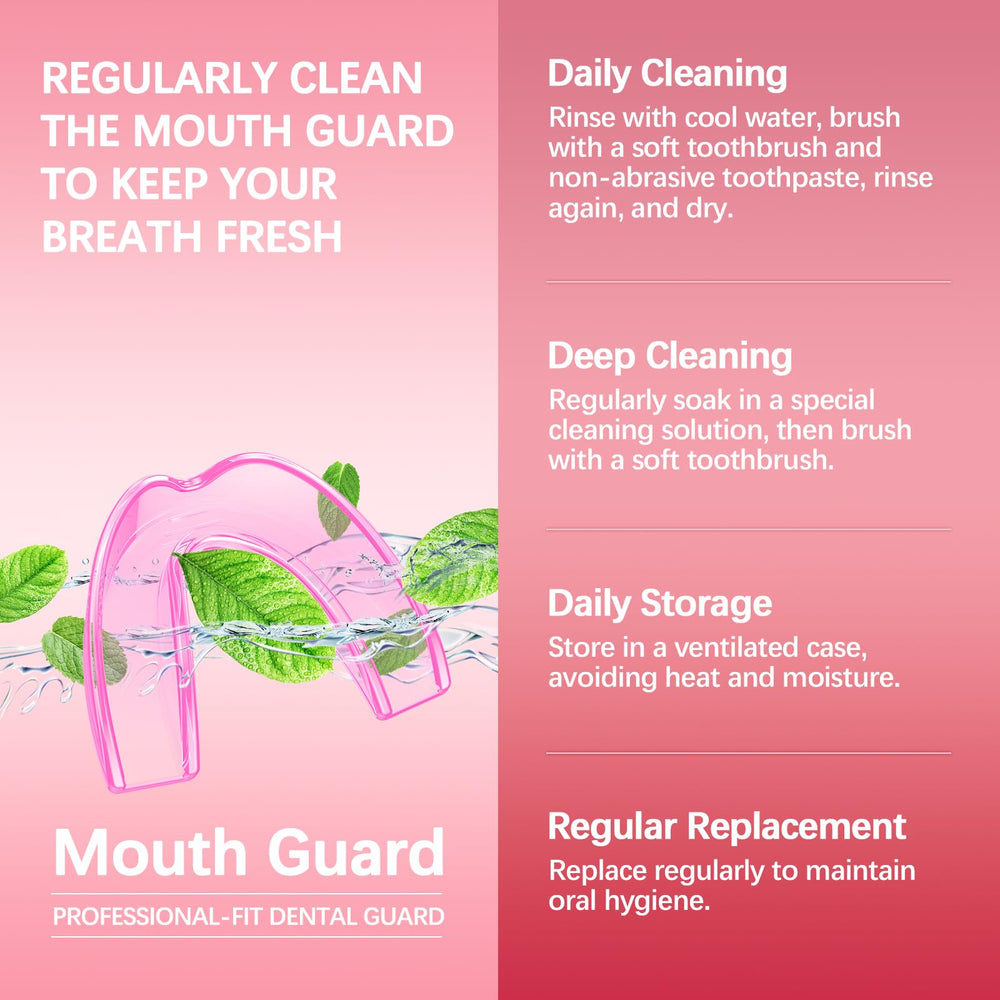 Mouth guard with protective case and hygienic features