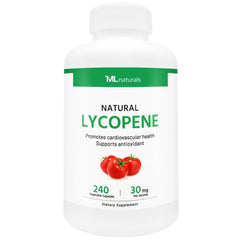 ML Naturals Natural Lycopene 30 mg bottle on white background