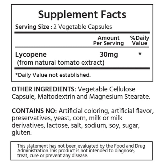 Close-up of vegetable lycopene capsules