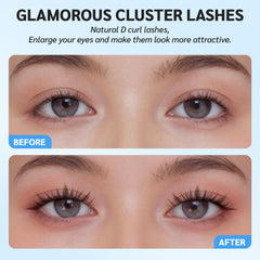 MLEN DIARY DIY eye makeup with uniform lash clusters for versatile styles