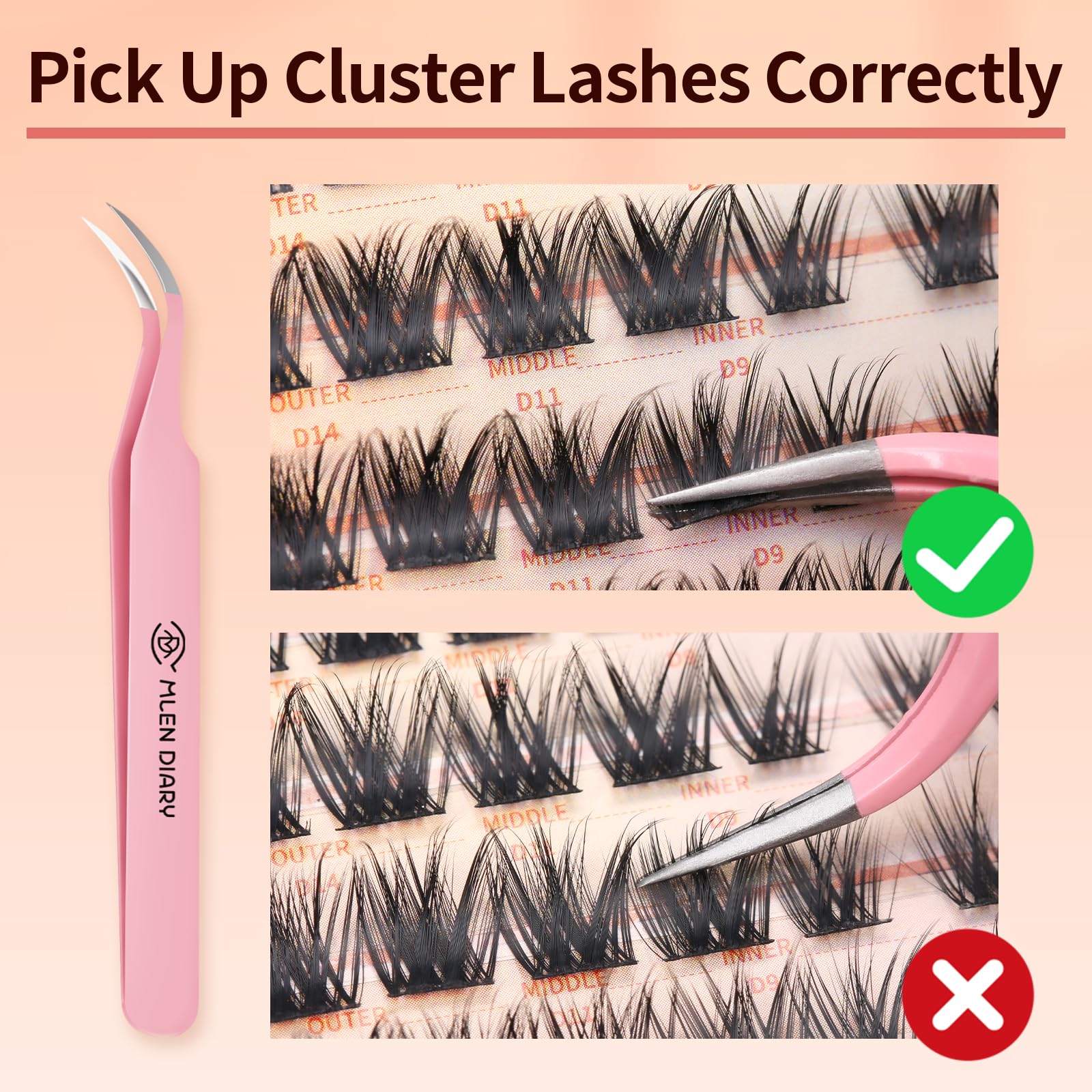 MLEN DIARY Tweezers help precise placement and effortless application.