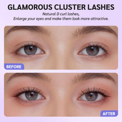 Mink-style clusters by MLEN DIARY deliver full lashes with light weight