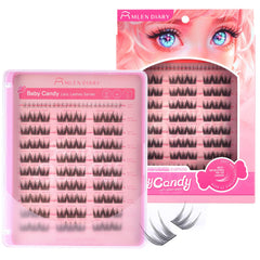 MLEN DIARY wispy lash clusters closeup for natural daily eyes and easy application