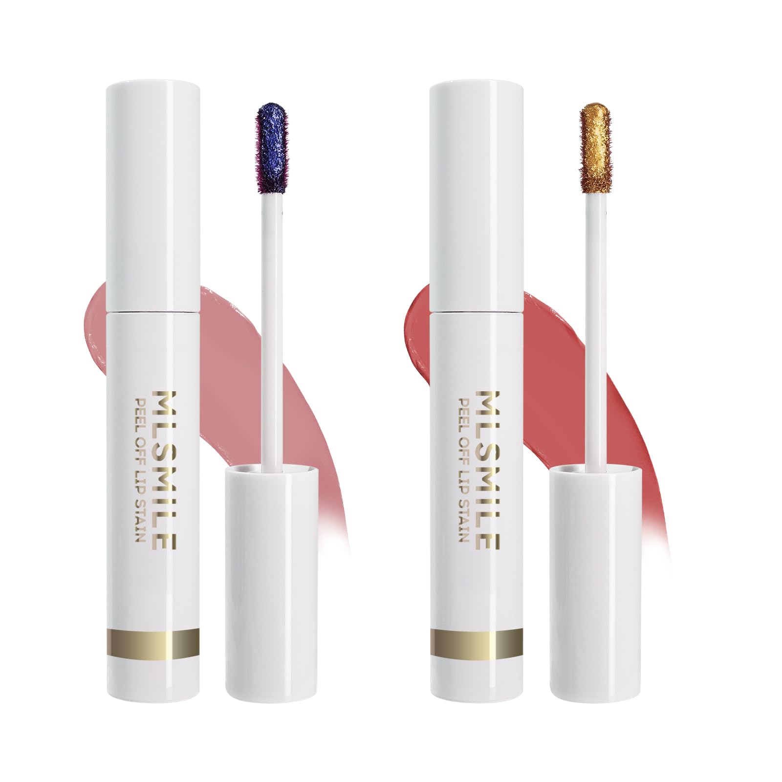 MLSMILE Lip Stain Peel Off bottle and pack displaying vibrant, long-lasting color