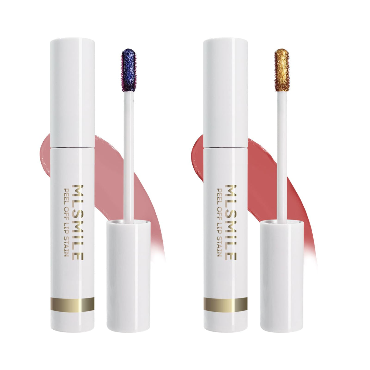 MLSMILE Lip Stain Peel Off bottle and pack displaying vibrant, long-lasting color