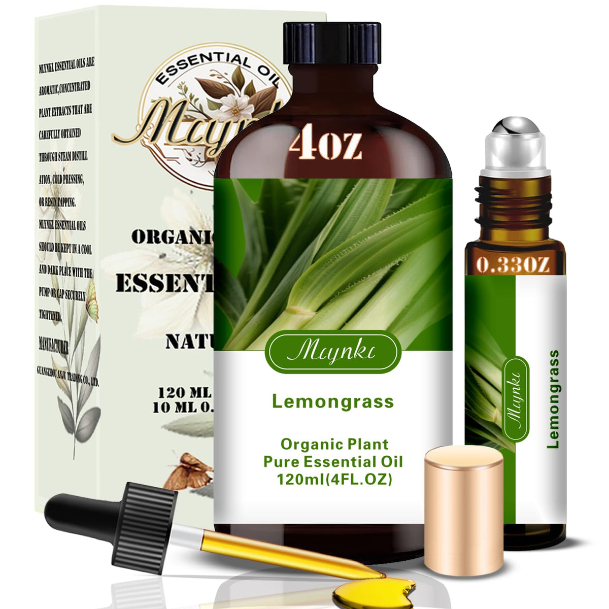 mlynkl lemongrass essential oil bottle—large jumbo size for affordable home fragrance and DIY projects