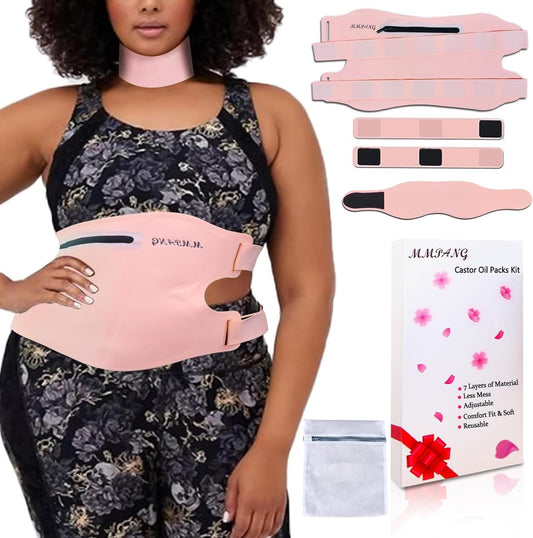 MMPANG Organic Castor Oil Pack Wrap for waist and neck - main image