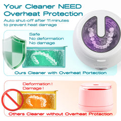 Retainer inside cleaning chamber during operation