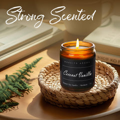 Handmade MOASITN candle with natural soy wax and cotton wick