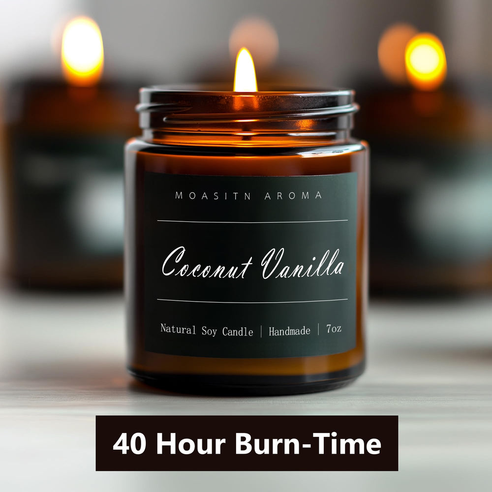 Gift-ready MOASITN candle with handwritten text
