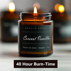 Gift-ready MOASITN candle with handwritten text
